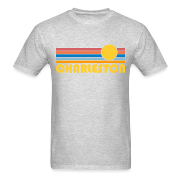 Charleston, South Carolina Basic T-Shirt - Unisex Charleston T Shirt Retro Sun - heather gray