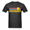 Colorado Basic T-Shirt - Unisex Colorado T Shirt Retro Sun - heather black