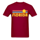 Florida Basic T-Shirt - Unisex Florida T Shirt Retro Sun - dark red