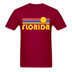 Florida Basic T-Shirt - Unisex Florida T Shirt Retro Sun - dark red