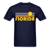 Florida Basic T-Shirt - Unisex Florida T Shirt Retro Sun - navy