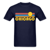 Chicago, Illinois Basic T-Shirt - Unisex Chicago T Shirt Retro Sun - navy