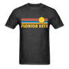 Florida Keys, Florida Basic T-Shirt - Unisex Florida Keys T Shirt Retro Sun - heather black