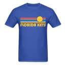 Florida Keys, Florida Basic T-Shirt - Unisex Florida Keys T Shirt Retro Sun - royal blue