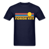 Florida Keys, Florida Basic T-Shirt - Unisex Florida Keys T Shirt Retro Sun - navy