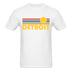 Detroit, Michigan Basic T-Shirt - Unisex Detroit T Shirt Retro Sun - white