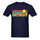 Detroit, Michigan Basic T-Shirt - Unisex Detroit T Shirt Retro Sun - navy