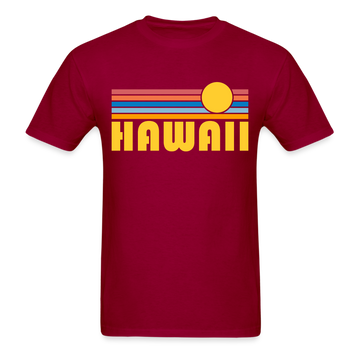 Hawaii Basic T-Shirt - Unisex Hawaii T Shirt Retro Sun - dark red