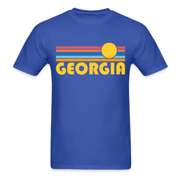 Georgia Basic T-Shirt - Unisex Georgia T Shirt Retro Sun - royal blue