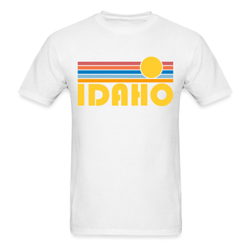 Idaho Basic T-Shirt - Unisex Idaho T Shirt Retro Sun - white