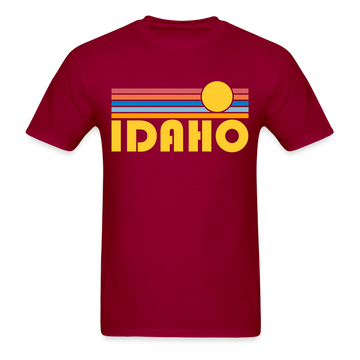 Idaho Basic T-Shirt - Unisex Idaho T Shirt Retro Sun - dark red