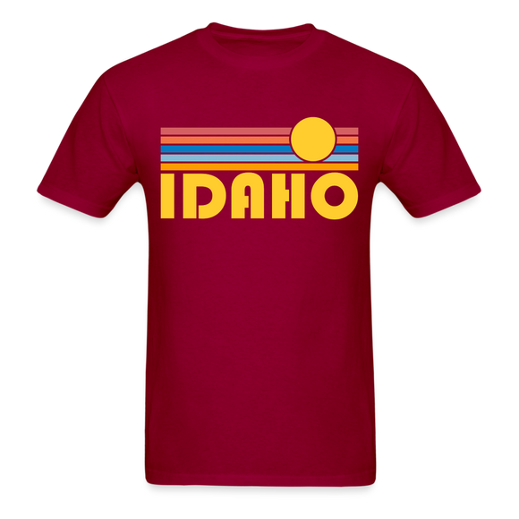 Idaho Basic T-Shirt - Unisex Idaho T Shirt Retro Sun - dark red