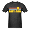 Indiana Basic T-Shirt - Unisex Indiana T Shirt Retro Sun - heather black