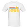 Iowa Basic T-Shirt - Unisex Iowa T Shirt Retro Sun - white