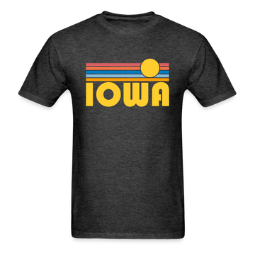 Iowa Basic T-Shirt - Unisex Iowa T Shirt Retro Sun - heather black