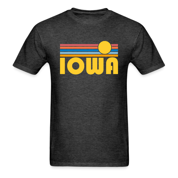 Iowa Basic T-Shirt - Unisex Iowa T Shirt Retro Sun - heather black