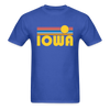 Iowa Basic T-Shirt - Unisex Iowa T Shirt Retro Sun - royal blue