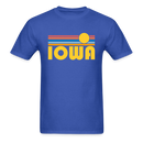 Iowa Basic T-Shirt - Unisex Iowa T Shirt Retro Sun - royal blue