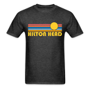 Hilton Head, South Carolina Basic T-Shirt - Unisex Hilton Head T Shirt Retro Sun - heather black