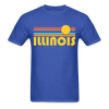 Illinois Basic T-Shirt - Unisex Illinois T Shirt Retro Sun - royal blue
