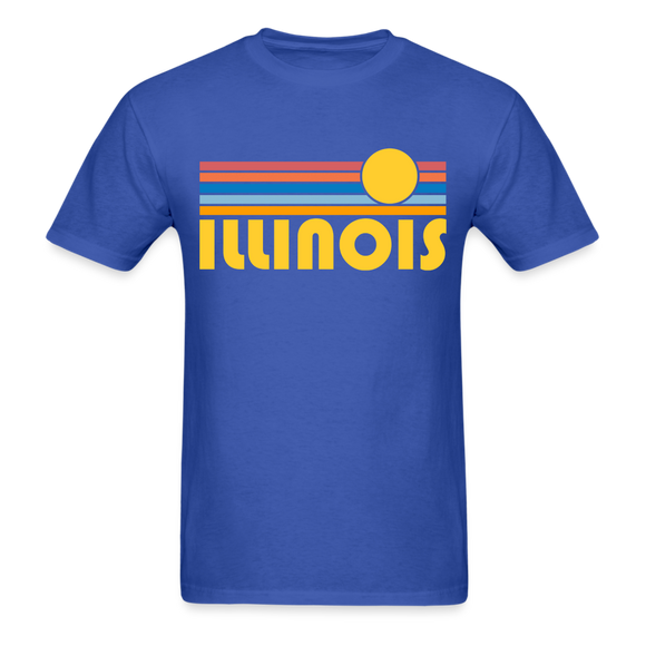 Illinois Basic T-Shirt - Unisex Illinois T Shirt Retro Sun - royal blue