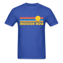 Jackson Hole, Wyoming Basic T-Shirt - Unisex Jackson Hole T Shirt Retro Sun - royal blue