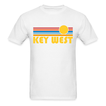 Key West, Florida Basic T-Shirt - Unisex Key West T Shirt Retro Sun - white