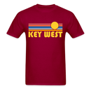 Key West, Florida Basic T-Shirt - Unisex Key West T Shirt Retro Sun - dark red