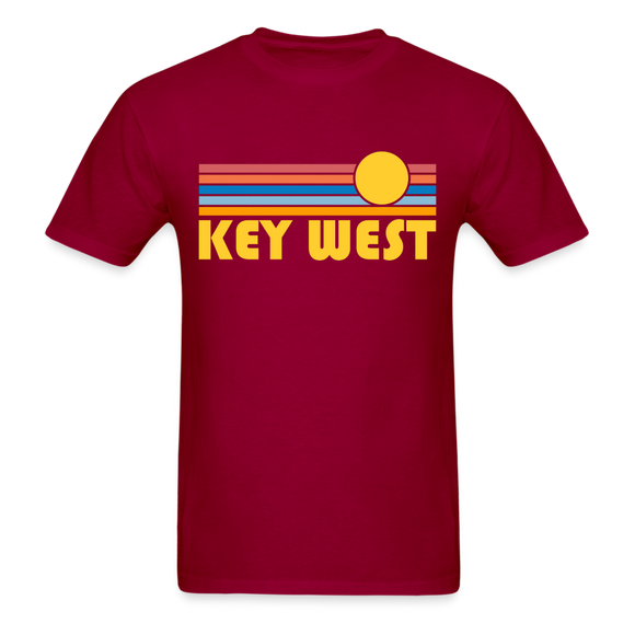 Key West, Florida Basic T-Shirt - Unisex Key West T Shirt Retro Sun - dark red