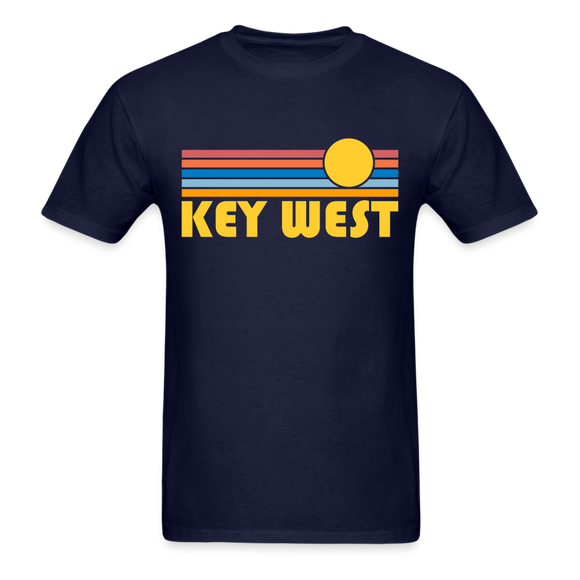 Key West, Florida Basic T-Shirt - Unisex Key West T Shirt Retro Sun - navy