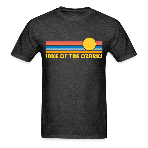 Lake of the Ozarks, Missouri Basic T-Shirt - Unisex Lake of the Ozarks T Shirt Retro Sun - heather black