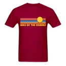 Lake of the Ozarks, Missouri Basic T-Shirt - Unisex Lake of the Ozarks T Shirt Retro Sun - dark red