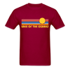 Lake of the Ozarks, Missouri Basic T-Shirt - Unisex Lake of the Ozarks T Shirt Retro Sun - dark red