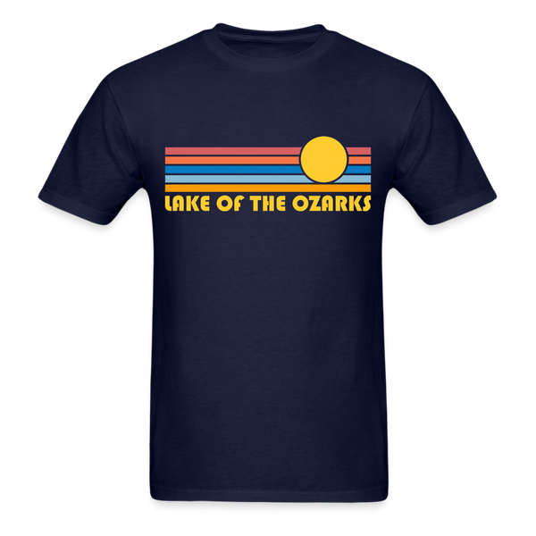 Lake of the Ozarks, Missouri Basic T-Shirt - Unisex Lake of the Ozarks T Shirt Retro Sun - navy