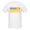 Maine Basic T-Shirt - Unisex Maine T Shirt Retro Sun - white
