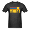 Maine Basic T-Shirt - Unisex Maine T Shirt Retro Sun - heather black