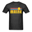 Maine Basic T-Shirt - Unisex Maine T Shirt Retro Sun - heather black