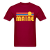 Maine Basic T-Shirt - Unisex Maine T Shirt Retro Sun - dark red