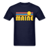 Maine Basic T-Shirt - Unisex Maine T Shirt Retro Sun - navy