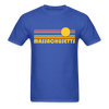Massachusetts Basic T-Shirt - Unisex Massachusetts T Shirt Retro Sun - royal blue