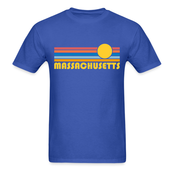 Massachusetts Basic T-Shirt - Unisex Massachusetts T Shirt Retro Sun - royal blue