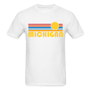 Michigan Basic T-Shirt - Unisex Michigan T Shirt Retro Sun - white