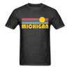 Michigan Basic T-Shirt - Unisex Michigan T Shirt Retro Sun - heather black