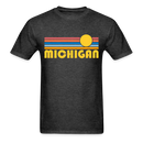 Michigan Basic T-Shirt - Unisex Michigan T Shirt Retro Sun - heather black