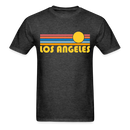 Los Angeles, California Basic T-Shirt - Unisex Los Angeles T Shirt Retro Sun - heather black