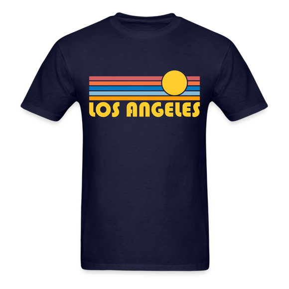 Los Angeles, California Basic T-Shirt - Unisex Los Angeles T Shirt Retro Sun - navy