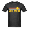 Lake Tahoe, California Basic T-Shirt - Unisex Lake Tahoe T Shirt Retro Sun - heather black
