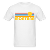 Montana Basic T-Shirt - Unisex Montana T Shirt Retro Sun - white
