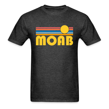 Moab, Utah Basic T-Shirt - Unisex Moab T Shirt Retro Sun - heather black