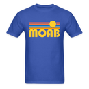 Moab, Utah Basic T-Shirt - Unisex Moab T Shirt Retro Sun - royal blue